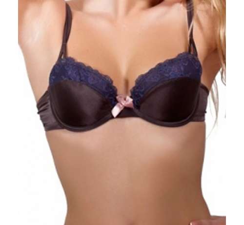 Soutien gorge push up soie et dentelle En Cachette