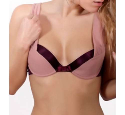 Soutien gorge  Push up en soie Smoking