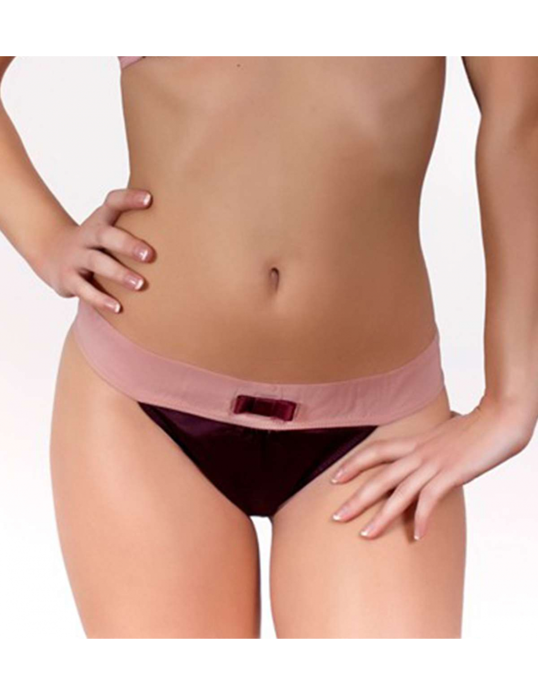 string soie lingerie soie string Taille 42 Couleur Rose et Prune