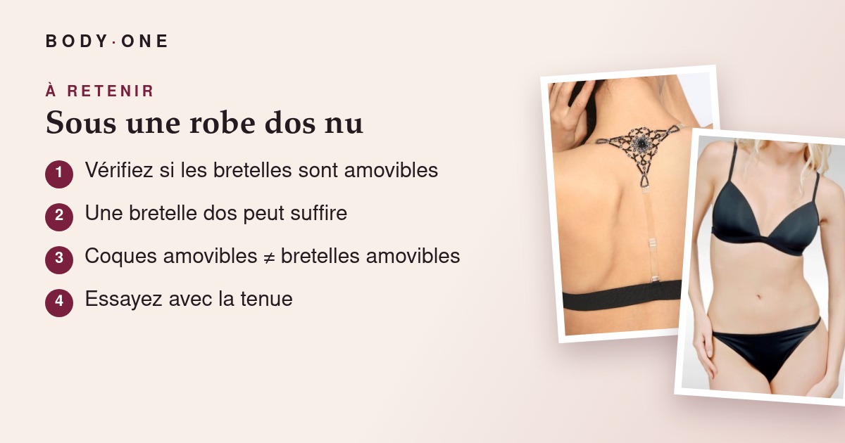 Bretelles amovibles et soutien-gorge pour robe dos nu