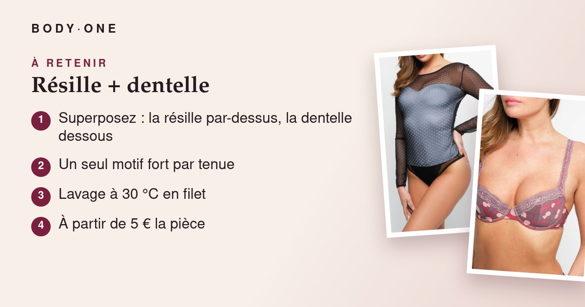 Top en résille et soutien-gorge dentelle : idées de looks